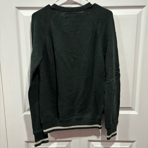 AMERICAN EAGLE Men’s Knit Long Sleeve Crewneck Sweater Top -forest green, size S - Picture 4 of 4